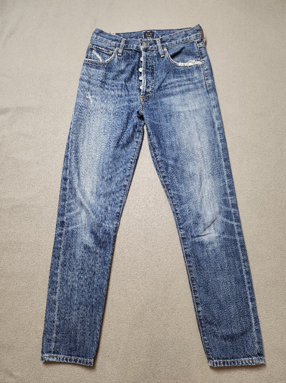 Citizens of Humanity Liya High Rise Classic Fit Crop Jeans 24 Button Fly USA
